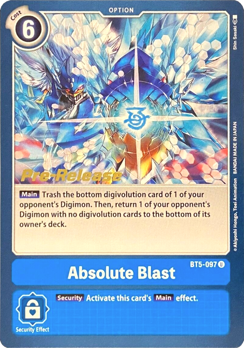 Absolute Blast [BT5-097] [Battle of Omni Pre-Release Promos] | Tables and Towers