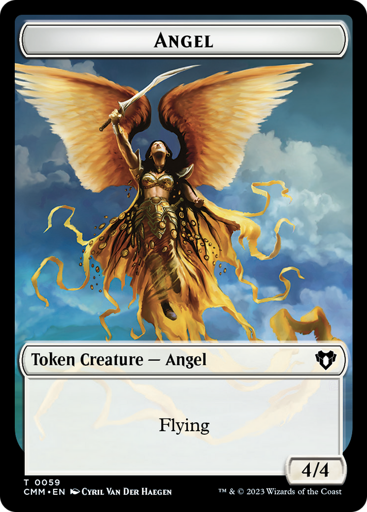 Copy (54) // Angel Double-Sided Token [Commander Masters Tokens] | Tables and Towers