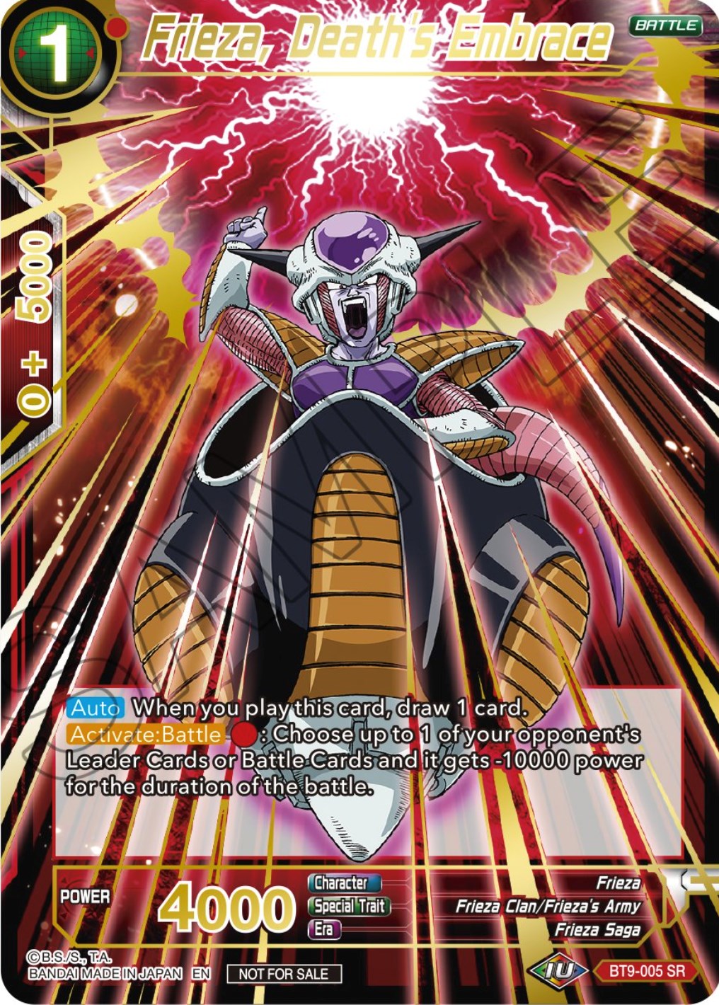 Frieza, Death's Embrace (BT9-005) [Tournament Promotion Cards] | Tables and Towers