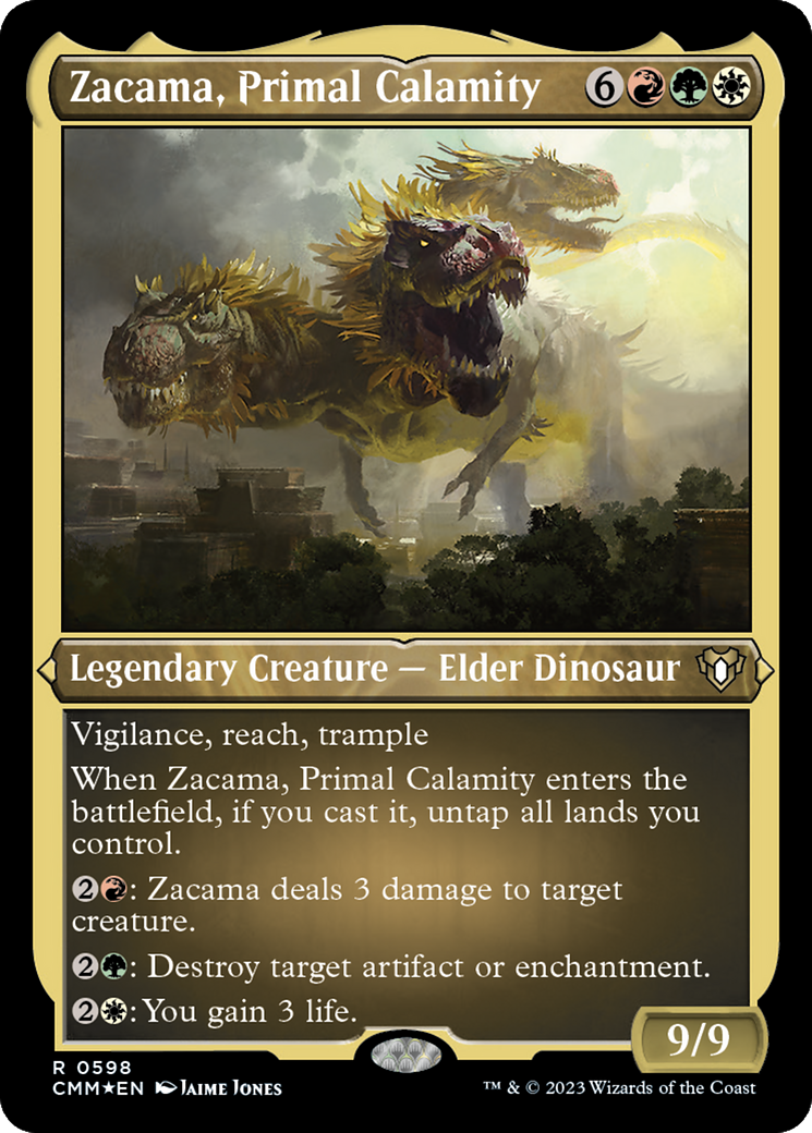 Zacama, Primal Calamity (Foil Etched) [Commander Masters] | Tables and Towers