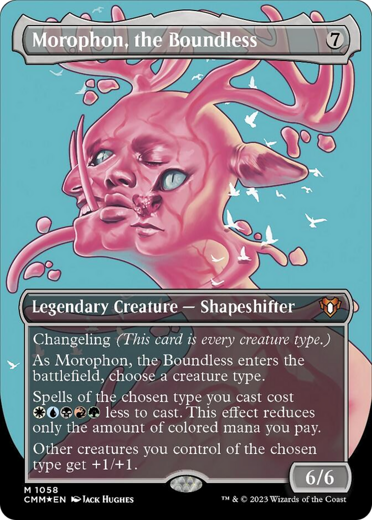 Morophon, the Boundless (Borderless Textured Foil Frame Break) [Commander Masters] | Tables and Towers