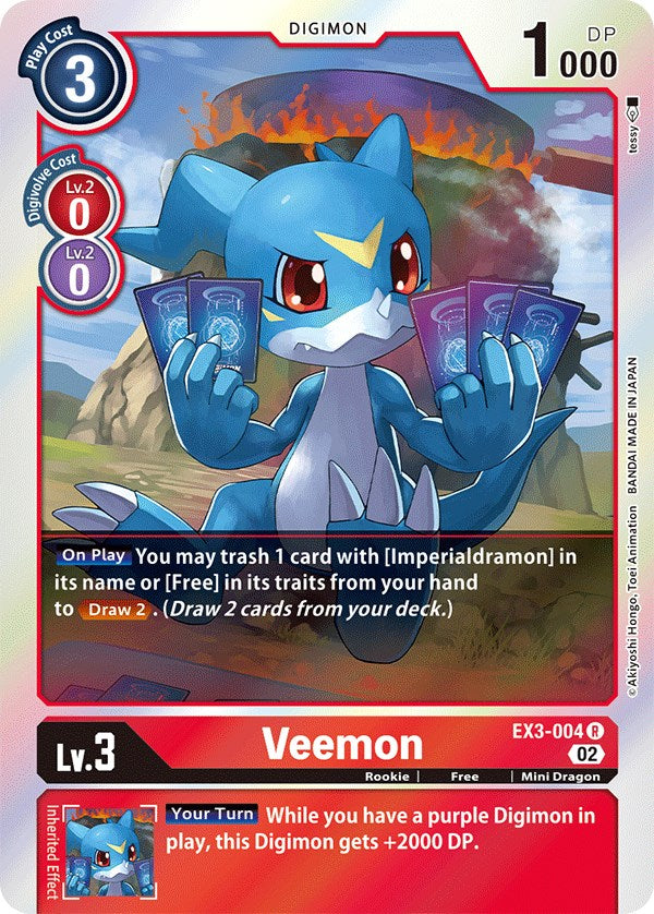 Veemon [EX3-004] [Draconic Roar] | Tables and Towers