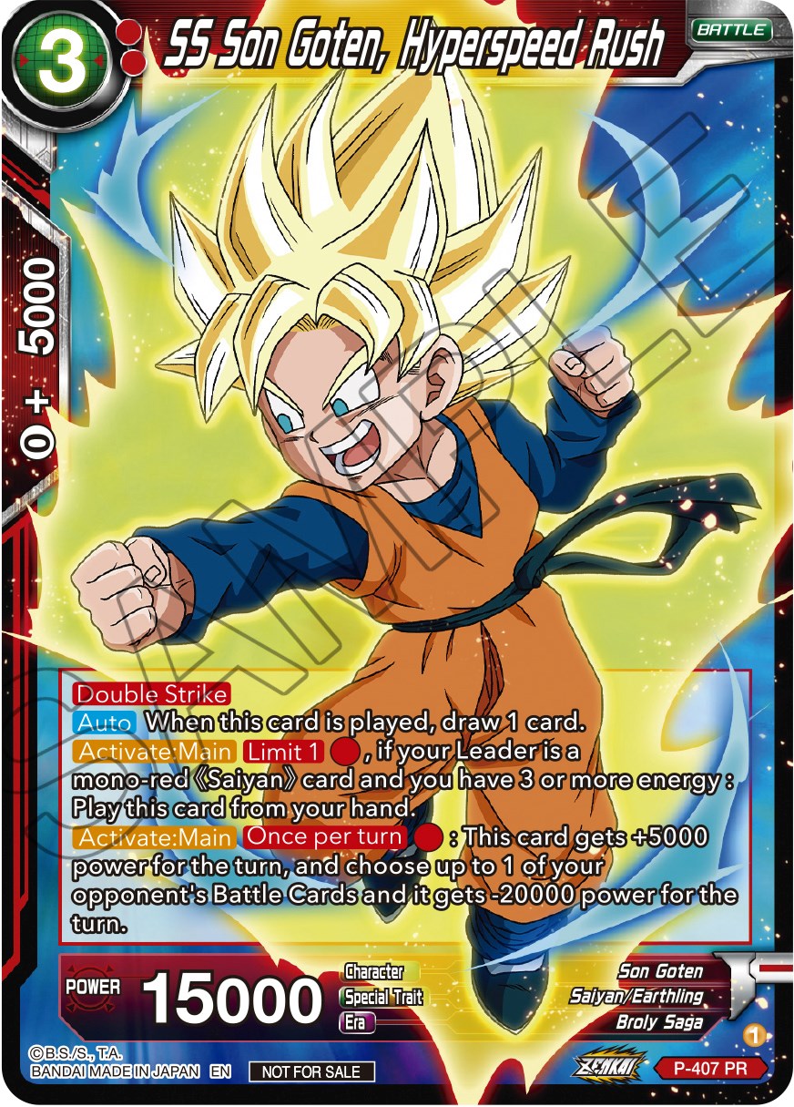 SS Son Goten, Hyperspeed Rush (Zenkai Series Tournament Pack Vol.1) (P-407) [Tournament Promotion Cards] | Tables and Towers