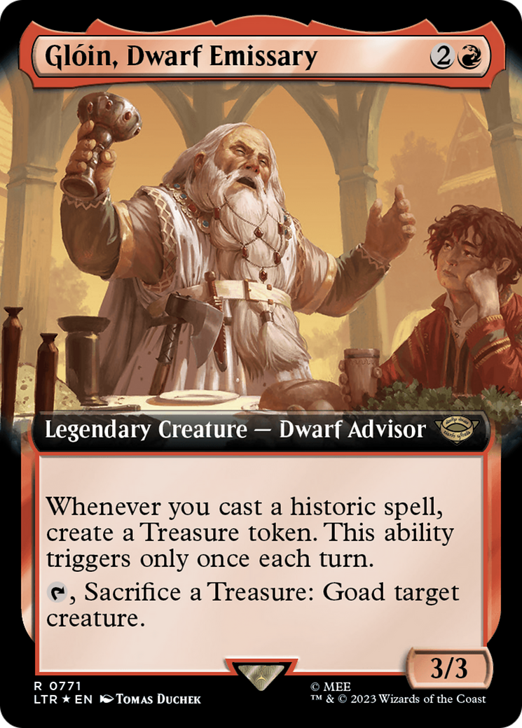 Gloin, Dwarf Emissary (Extended Art) (Surge Foil) [The Lord of the Rings: Tales of Middle-Earth] | Tables and Towers