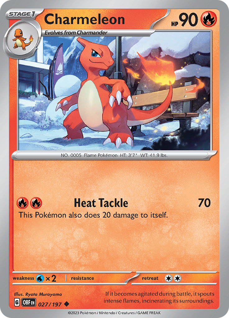 Charmeleon (027/197) [Scarlet & Violet: Obsidian Flames] | Tables and Towers