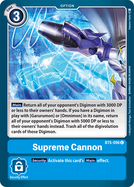 Supreme Cannon [BT5-096] [Battle of Omni] | Tables and Towers