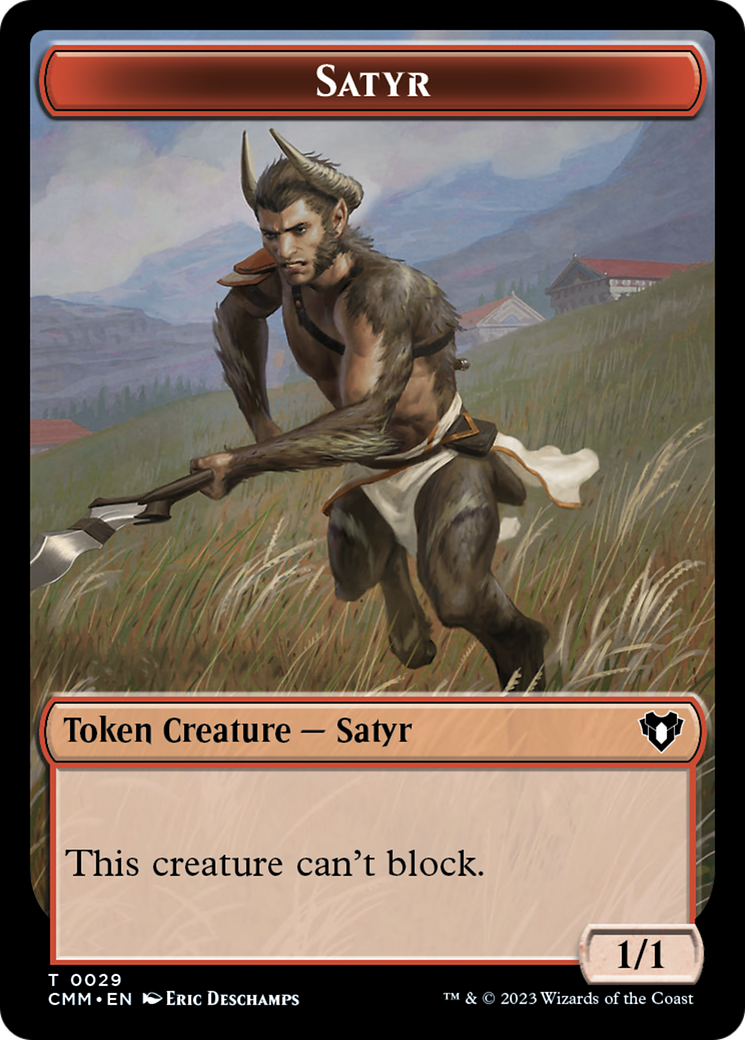 Satyr Token [Commander Masters Tokens] | Tables and Towers