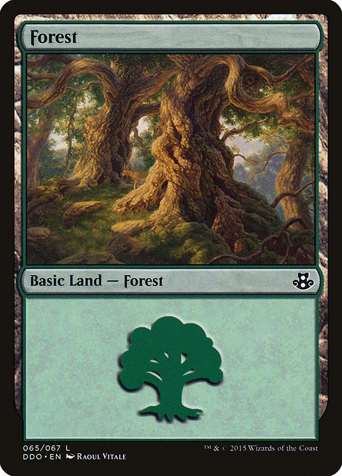 Forest (65) [Duel Decks: Elspeth vs. Kiora] | Tables and Towers