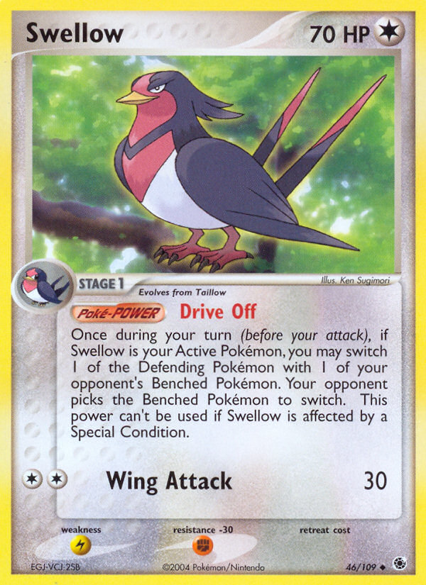 Swellow (46/109) [EX: Ruby & Sapphire] | Tables and Towers