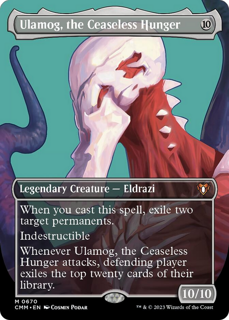 Ulamog, the Ceaseless Hunger (Borderless Profile) [Commander Masters] | Tables and Towers