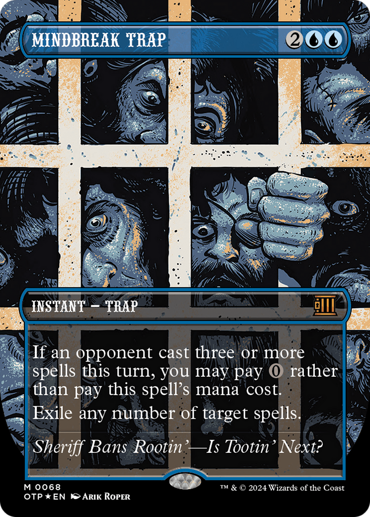 Mindbreak Trap (Textured Foil) [Outlaws of Thunder Junction: Breaking News] | Tables and Towers