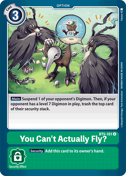 You Can't Actually Fly? [BT5-101] [Battle of Omni] | Tables and Towers