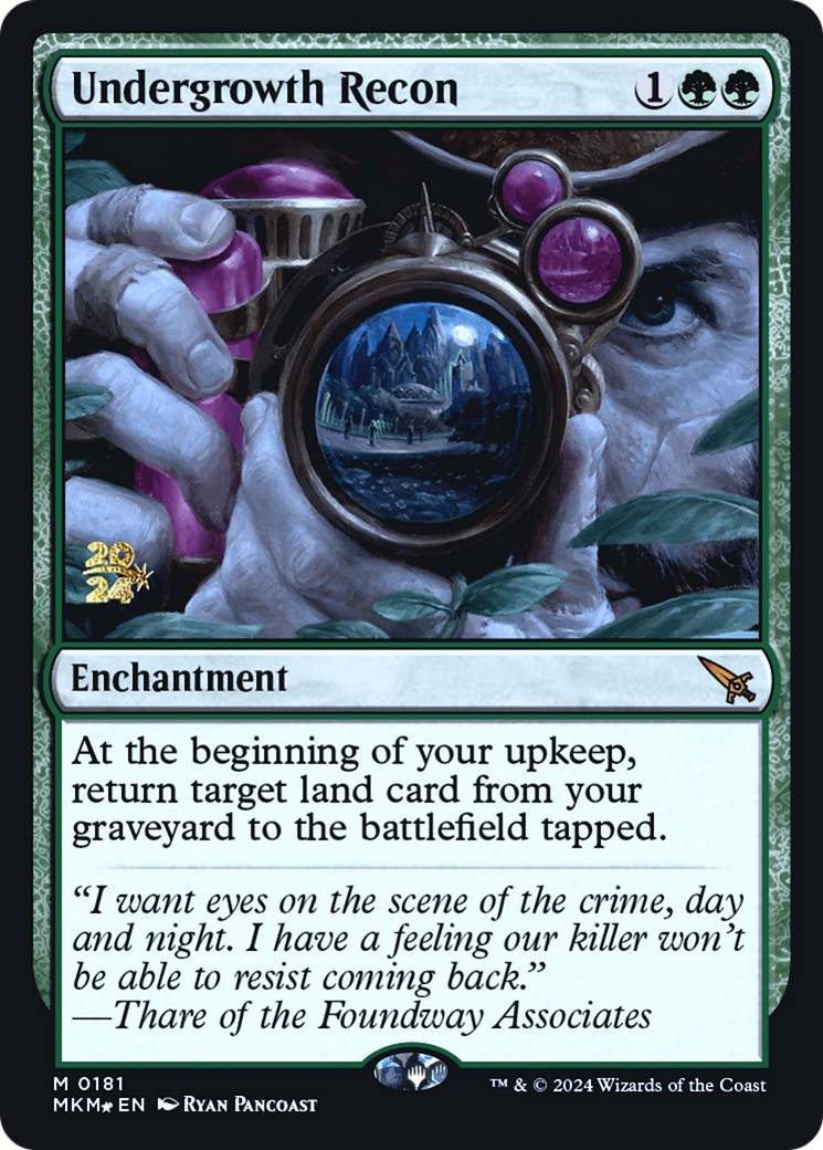 Undergrowth Recon [Murders at Karlov Manor Prerelease Promos] | Tables and Towers