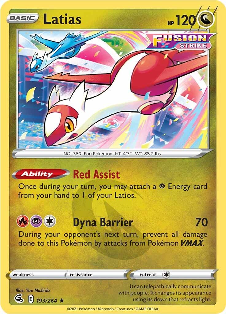 Latias (193/264) [Sword & Shield: Fusion Strike] | Tables and Towers