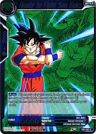 Ready to Fight Son Goku (Event Pack 2 - 2018) (TB1-027) [Promotion Cards] | Tables and Towers