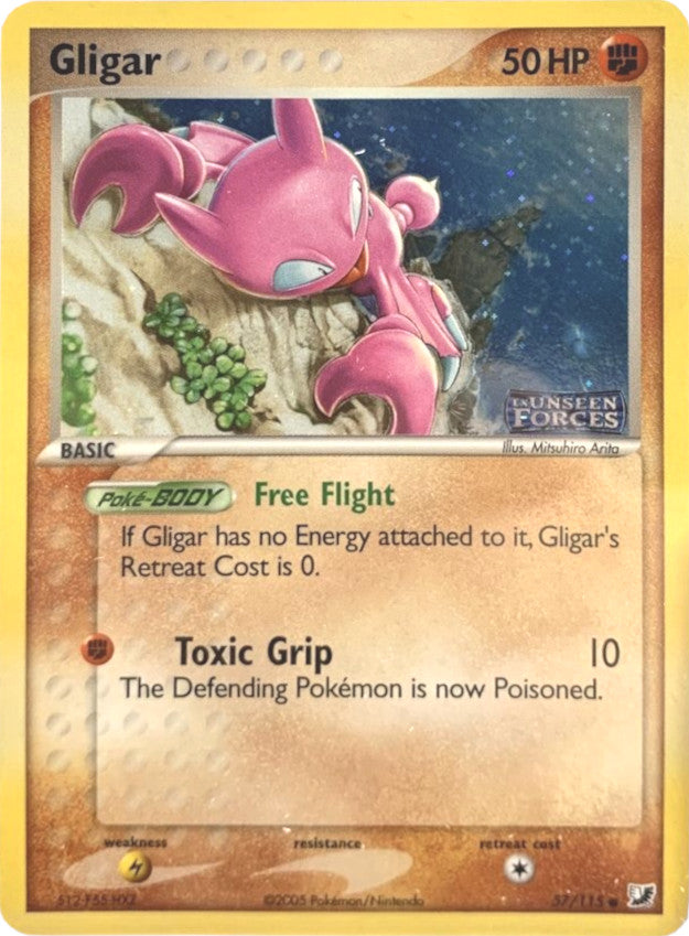 Gligar (57/115) (Stamped) [EX: Unseen Forces] | Tables and Towers