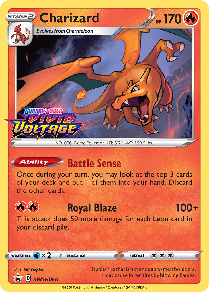 Charizard (SWSH066) (Prerelease Promo) [Sword & Shield: Black Star Promos] | Tables and Towers