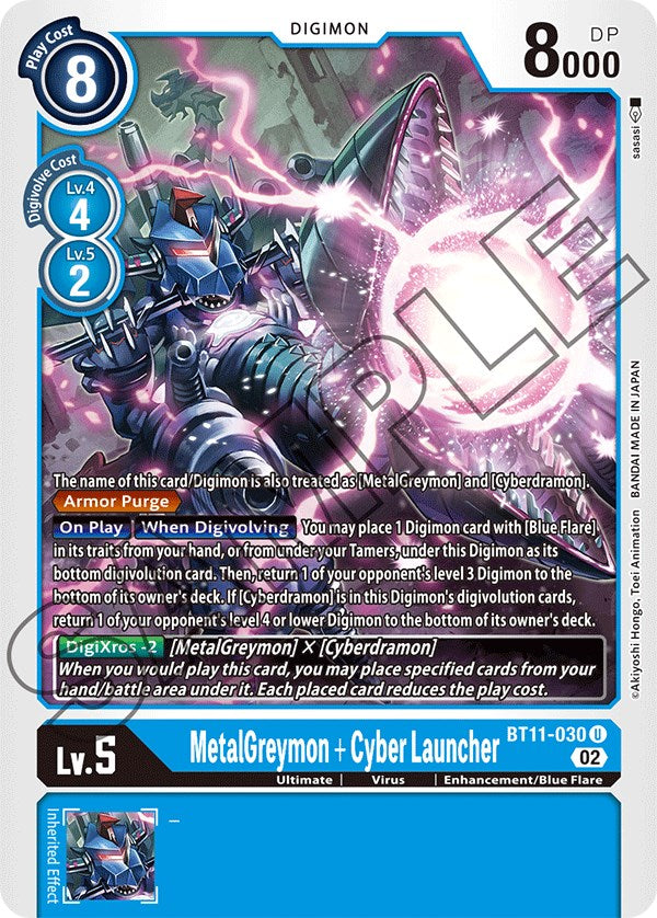 MetalGreymon + Cyber Launcher [BT11-030] [Dimensional Phase] | Tables and Towers