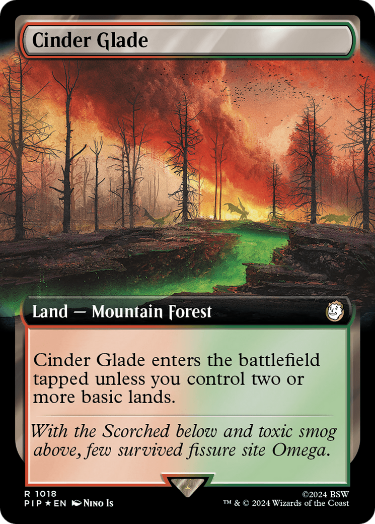 Cinder Glade (Extended Art) (Surge Foil) [Fallout] | Tables and Towers