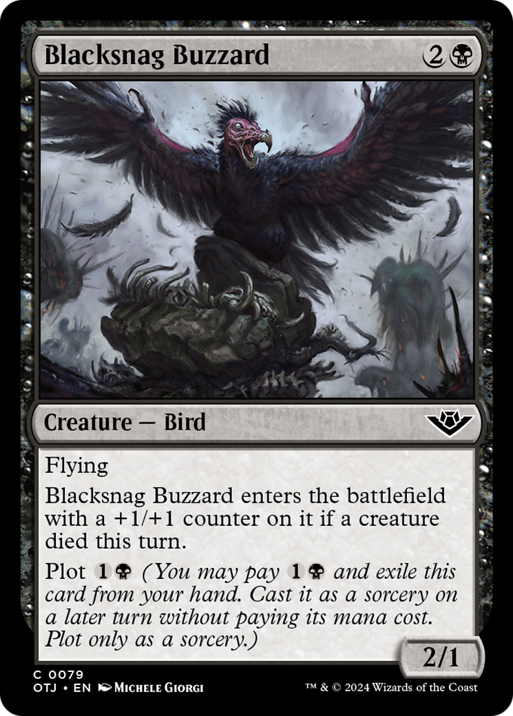 Blacksnag Buzzard [Outlaws of Thunder Junction] | Tables and Towers