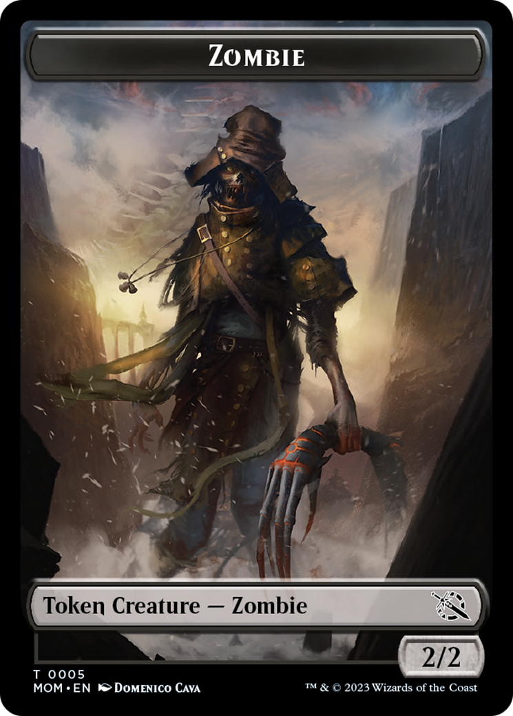 Monk // Zombie Double-Sided Token [March of the Machine Tokens] | Tables and Towers