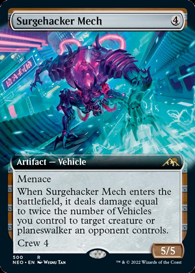 Surgehacker Mech (Extended Art) [Kamigawa: Neon Dynasty] | Tables and Towers