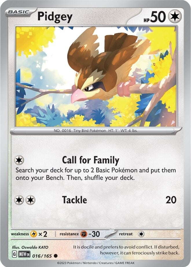 Pidgey (016/165) [Scarlet & Violet: 151] | Tables and Towers