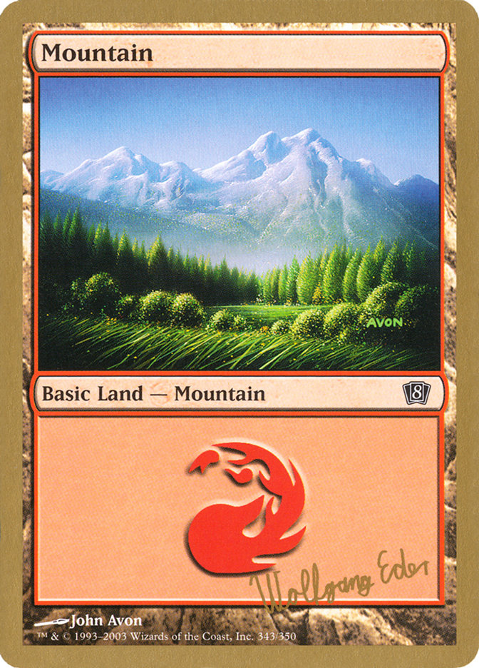 Mountain (we343) (Wolfgang Eder) [World Championship Decks 2003] | Tables and Towers