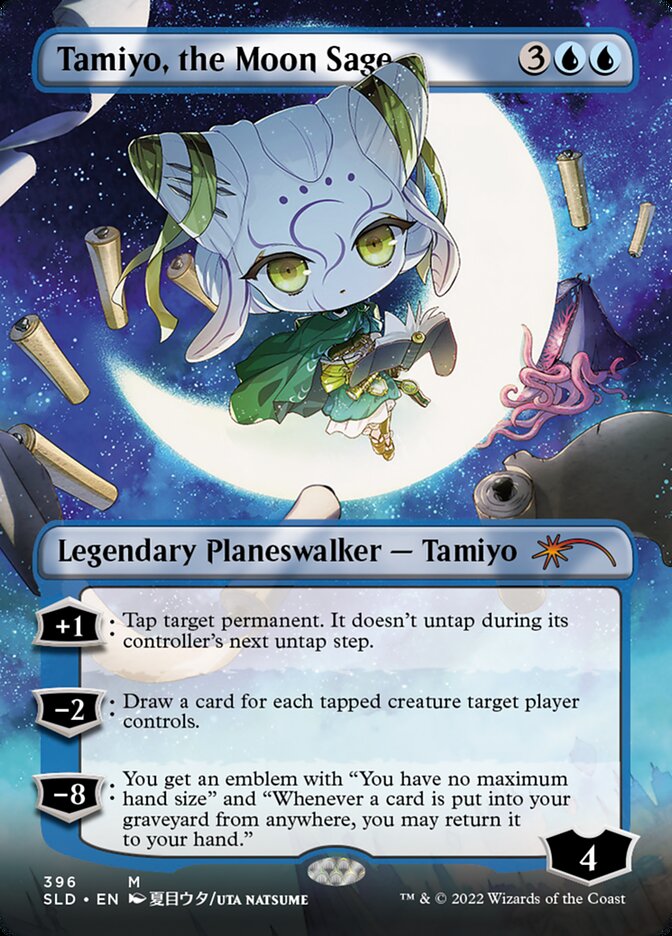 Tamiyo, the Moon Sage (Borderless) [Secret Lair Drop Series] | Tables and Towers