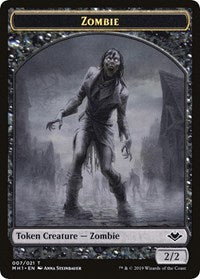 Zombie // Golem Double-Sided Token [Modern Horizons Tokens] | Tables and Towers