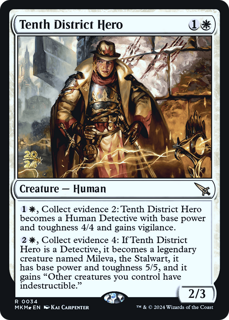 Tenth District Hero [Murders at Karlov Manor Prerelease Promos] | Tables and Towers