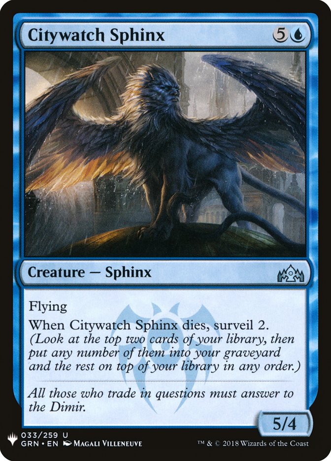 Citywatch Sphinx [Mystery Booster] | Tables and Towers