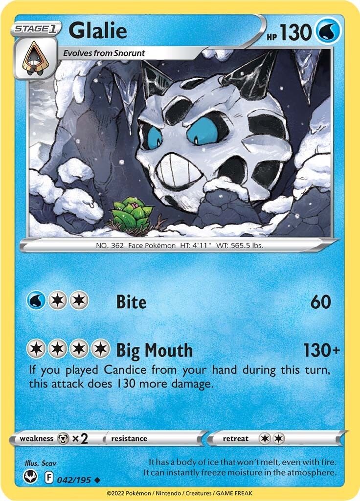 Glalie (042/195) [Sword & Shield: Silver Tempest] | Tables and Towers