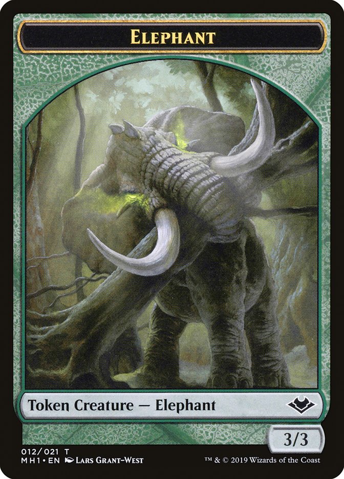 Bird (003) // Elephant (012) Double-Sided Token [Modern Horizons Tokens] | Tables and Towers