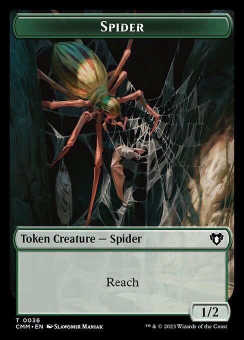 Treasure // Spider Double-Sided Token [Commander Masters Tokens] | Tables and Towers