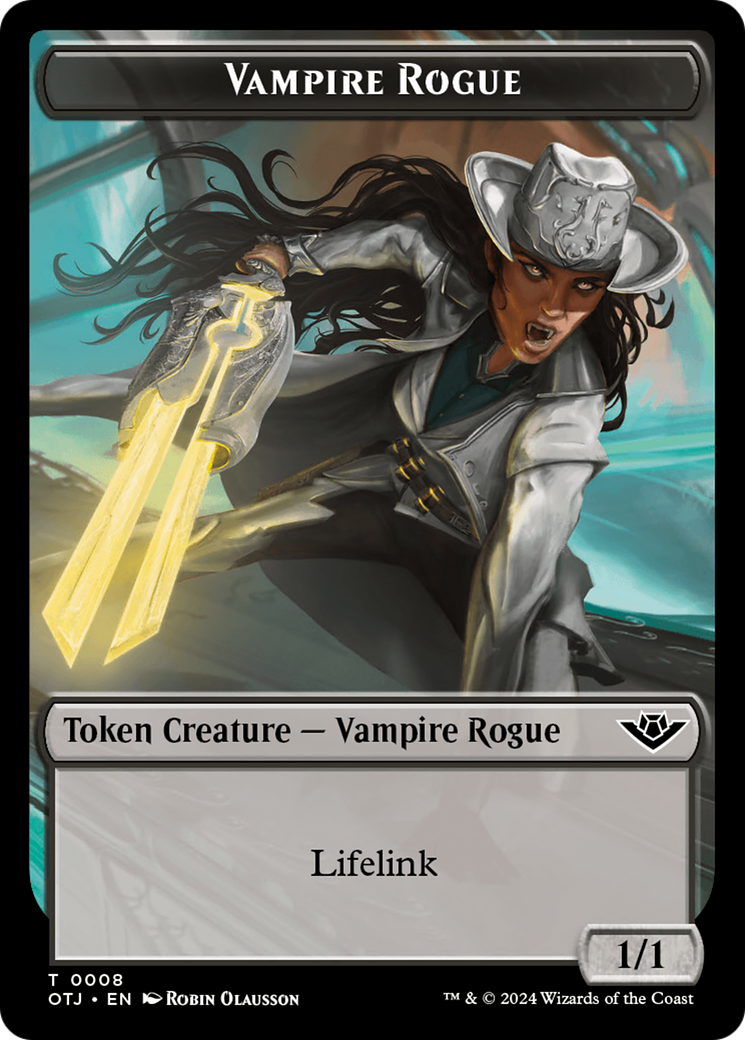 Vampire Rogue // Plot Double-Sided Token [Outlaws of Thunder Junction Tokens] | Tables and Towers