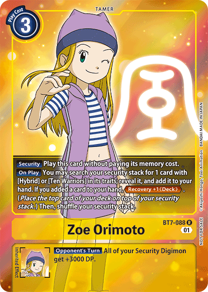 Zoe Orimoto [BT7-088] (Alternative Art - Box Topper) [Next Adventure] | Tables and Towers