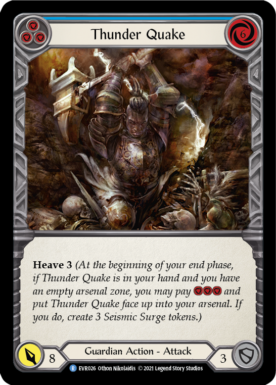 Thunder Quake (Blue) [EVR026] (Everfest)  1st Edition Rainbow Foil | Tables and Towers