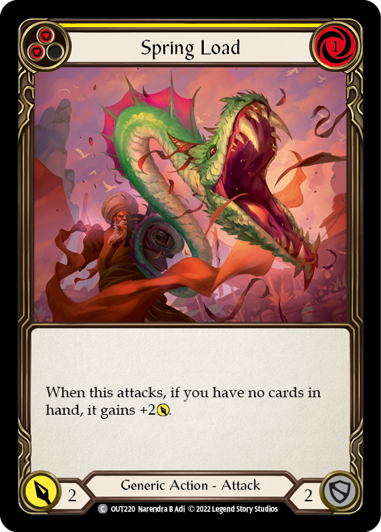 Spring Load (Yellow) [OUT220] (Outsiders)  Rainbow Foil | Tables and Towers