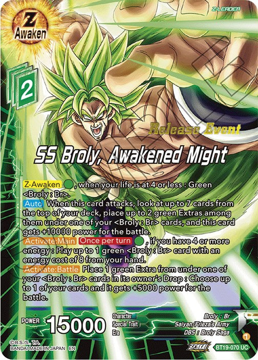 SS Broly, Awakened Might (Fighter's Ambition Holiday Pack) (BT19-070) [Tournament Promotion Cards] | Tables and Towers