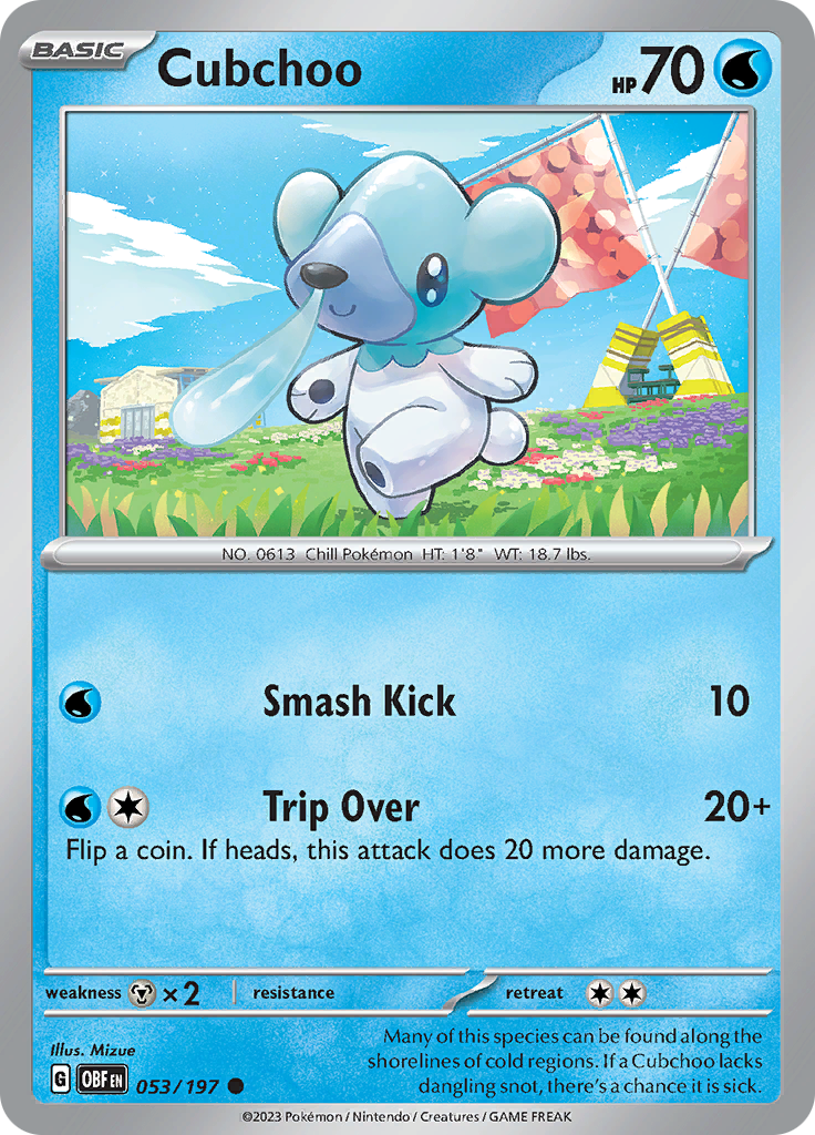 Cubchoo (053/197) [Scarlet & Violet: Obsidian Flames] | Tables and Towers