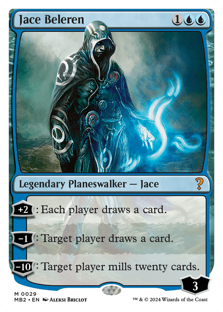 Jace Beleren (White Border) [Mystery Booster 2] | Tables and Towers