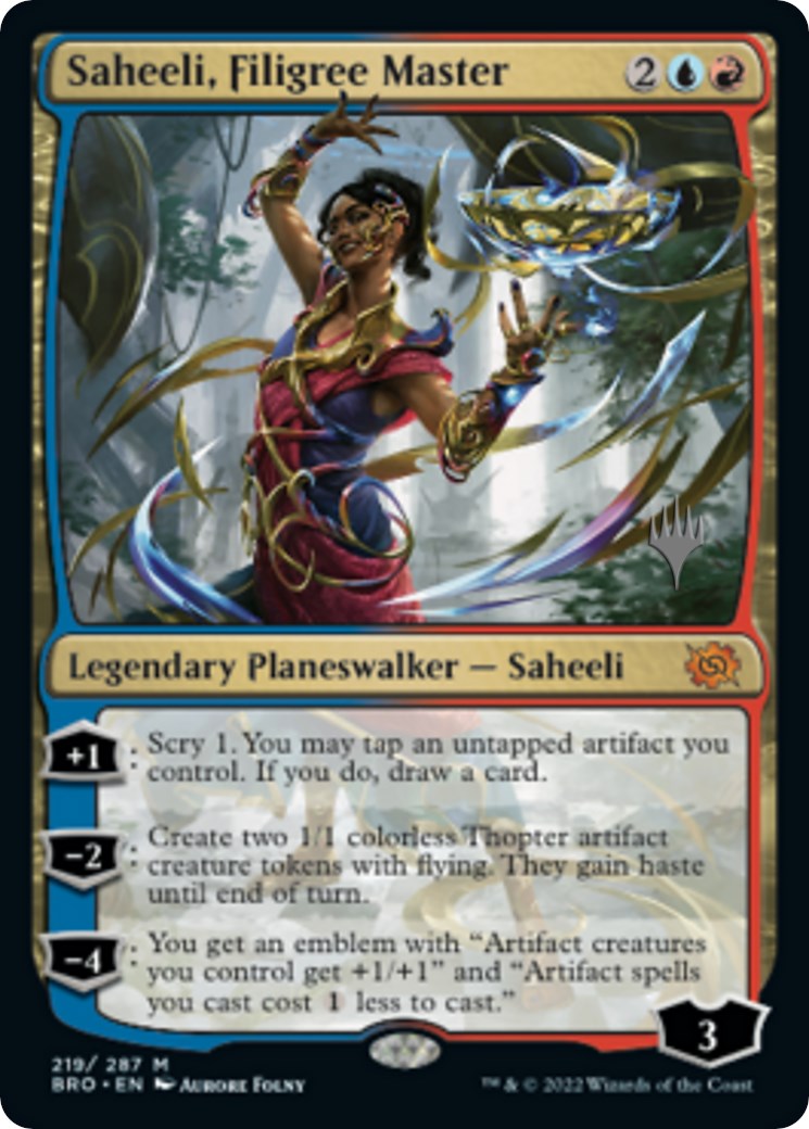 Saheeli, Filigree Master (Promo Pack) [The Brothers' War Promos] | Tables and Towers