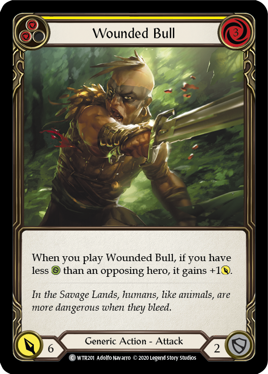 Wounded Bull (Yellow) [U-WTR201] (Welcome to Rathe Unlimited)  Unlimited Rainbow Foil | Tables and Towers