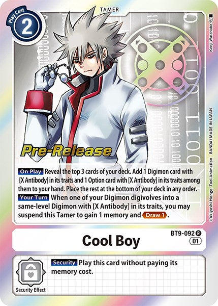 Cool Boy [BT9-092] [X Record Pre-Release Promos] | Tables and Towers