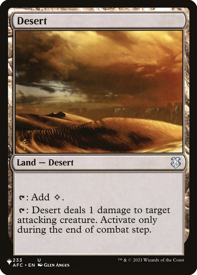 Desert [The List] | Tables and Towers