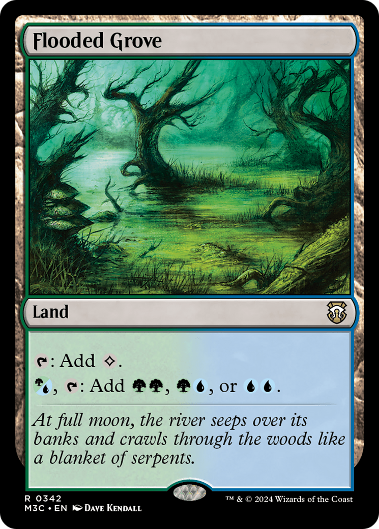 Flooded Grove (Ripple Foil) [Modern Horizons 3 Commander] | Tables and Towers