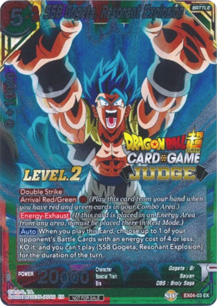 SSB Gogeta, Resonant Explosion (Level 2) (EX04-03) [Judge Promotion Cards] | Tables and Towers