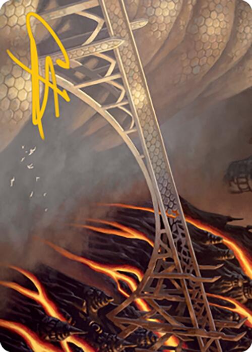 Rustvale Bridge Art Card (Gold-Stamped Signature) [Modern Horizons 2 Art Series] | Tables and Towers