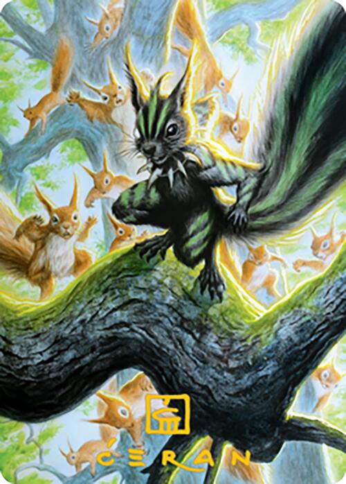 Chatterfang, Squirrel General Art Card (67) (Gold-Stamped Signature) [Modern Horizons 2 Art Series] | Tables and Towers